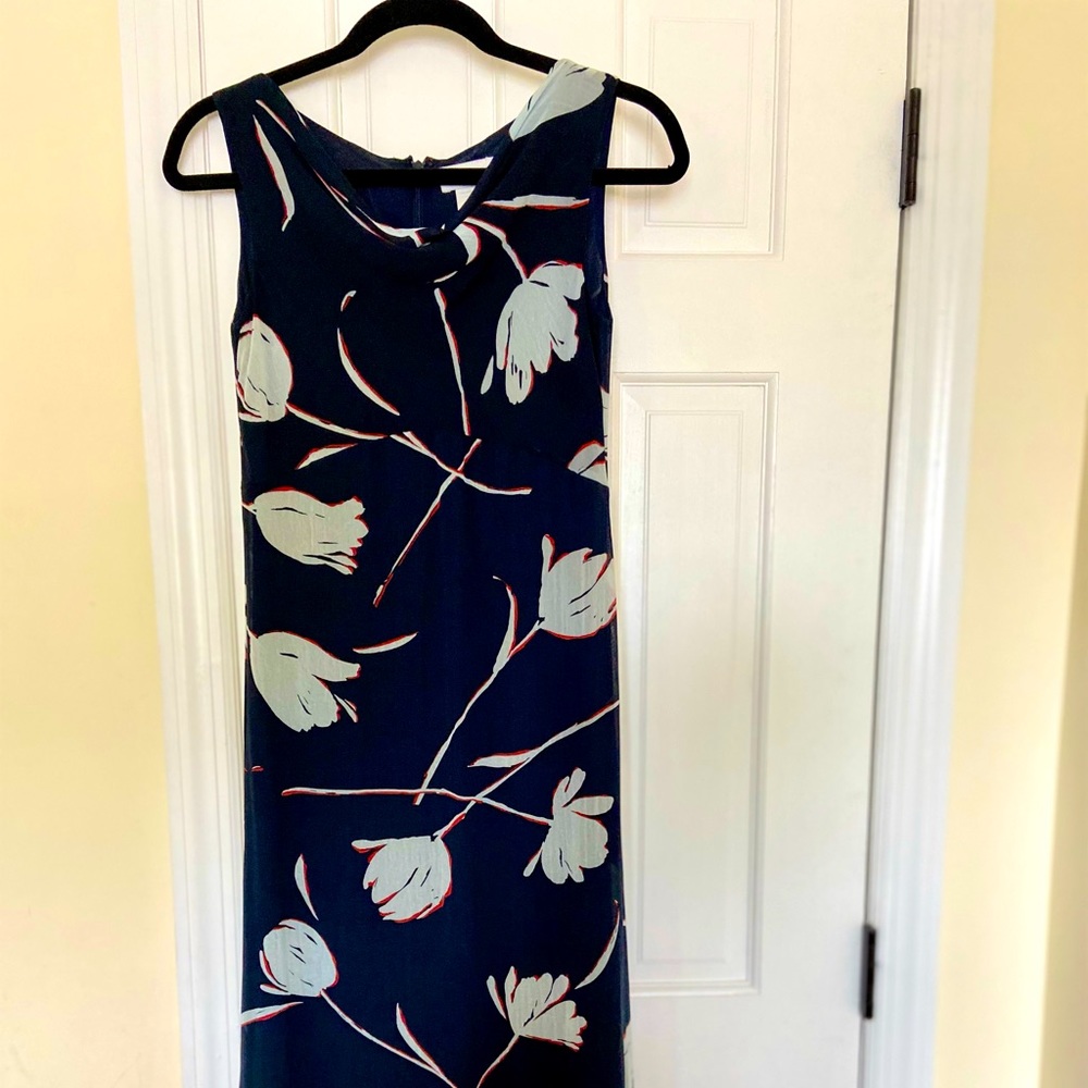 Vintage Liz Claiborne floral sleeveless dress size 2 Petite